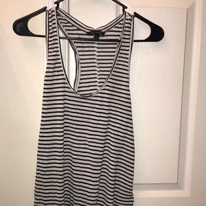 Black and white strapped tank top